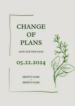 Change the date - Announcement 5 - 5x7 Preview Image