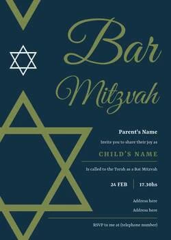 Bar Mitzvah Announcement 1 - 5x7 Preview Image