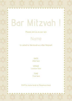 Bar Mitzvah Announcement 2 - 5x7 Preview Image